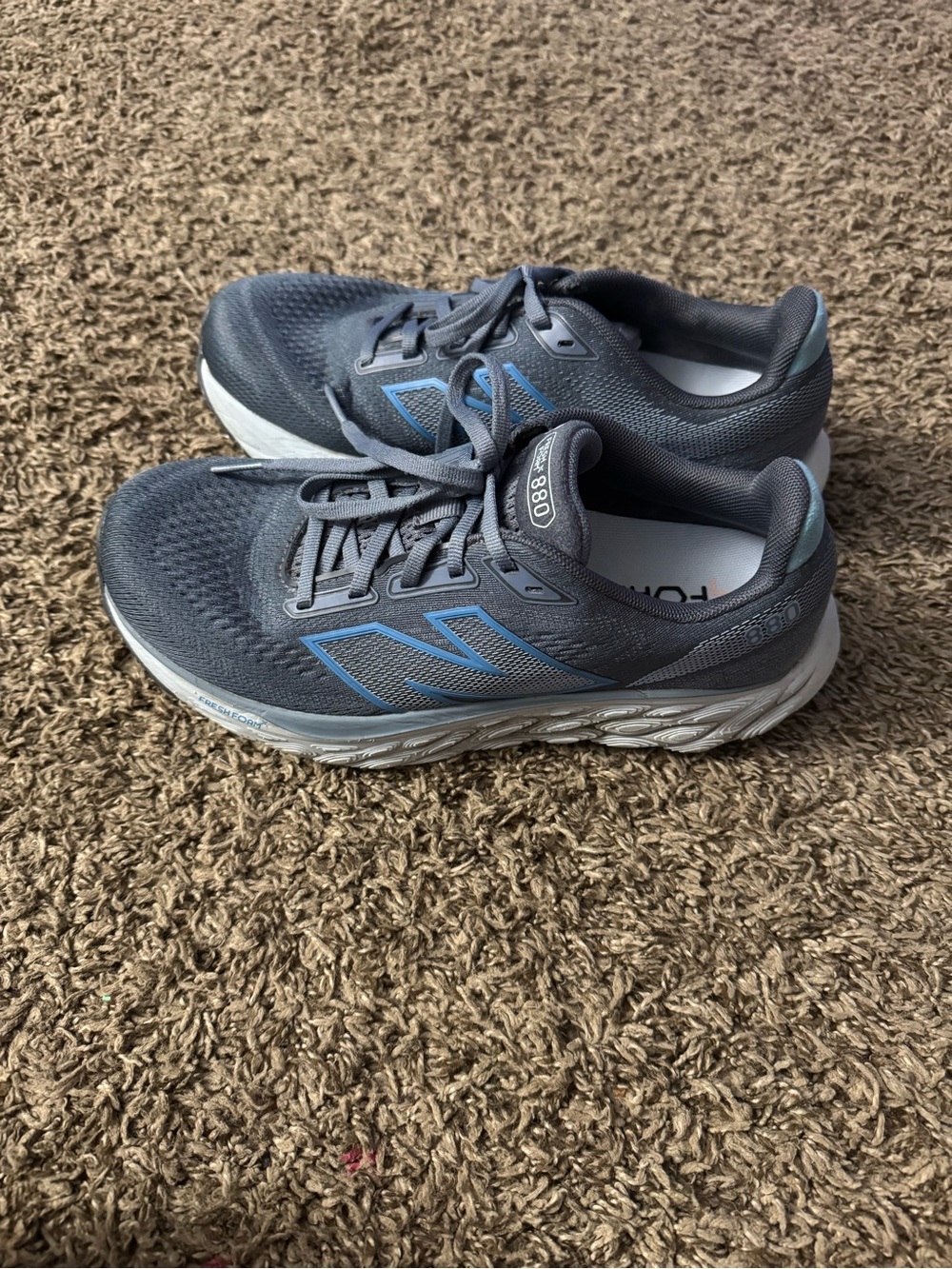 New Balance Gray and Blue Women's/Unisex Running Sneakers